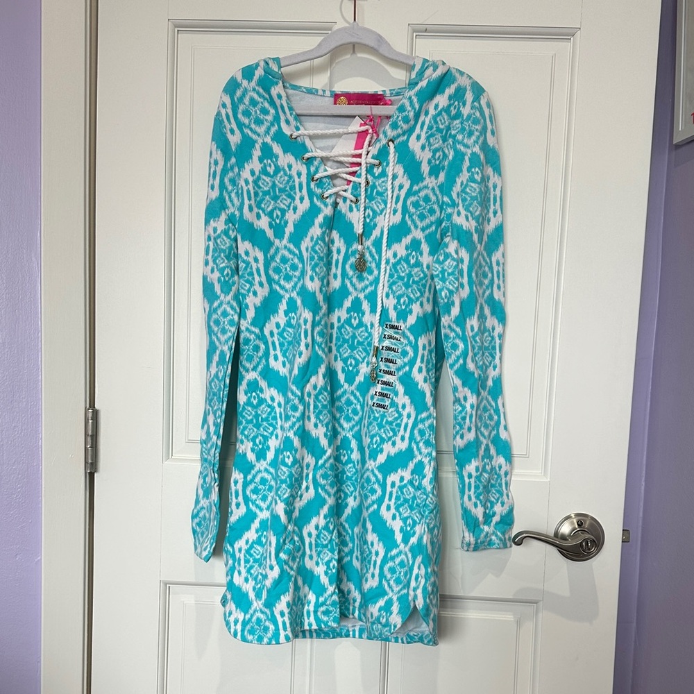Macbeth Collection by Margaret Josephs Teal and White Tunic